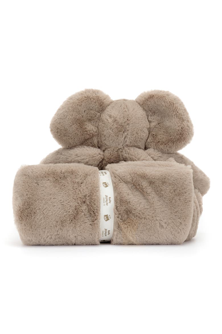 Smudge Elephant Blankie, Alternate, color, BROWN