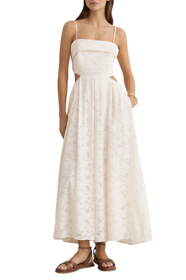 Sian Lace Cutout Maxi Dress, Main, color, CREAM