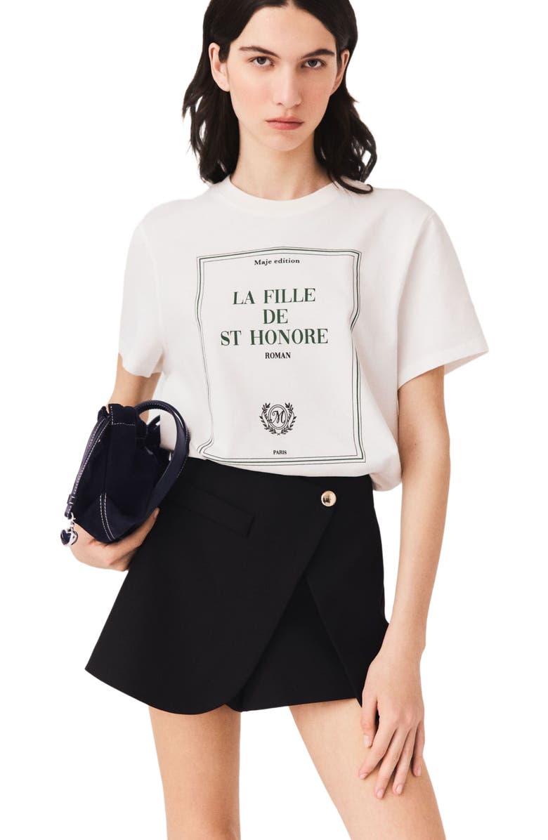 maje Layered-effect suit shorts, Alternate, color, Black