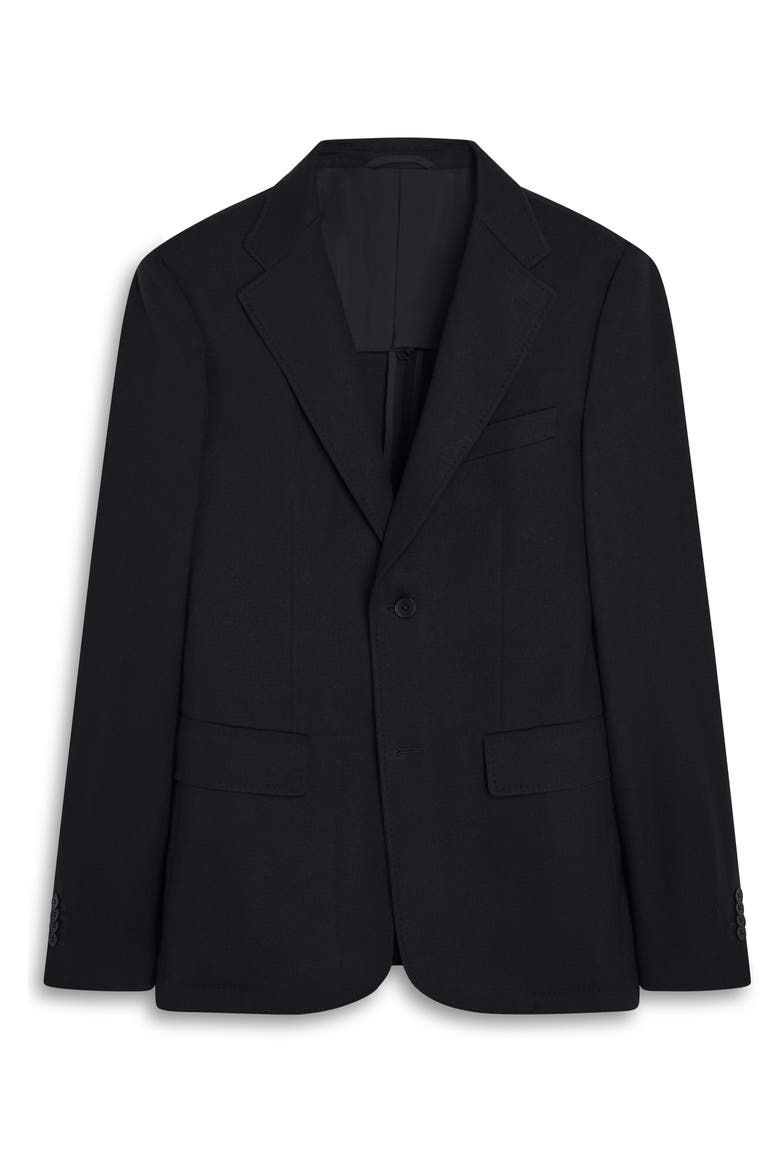 Two Button Wool Blend Blazer, Alternate, color, BLACK