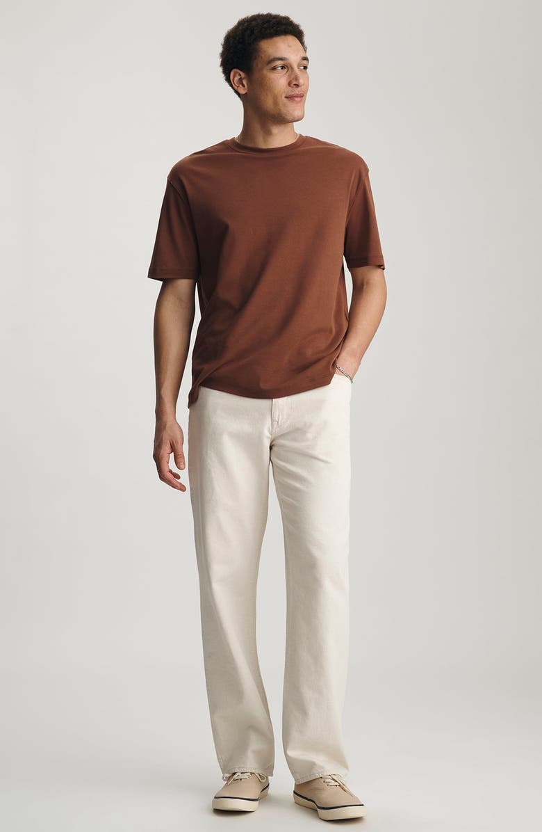Mavi Jeans Marlon Relaxed Straight Leg Cotton & Linen Jeans, Alternate, color, Ecru Linen Denim