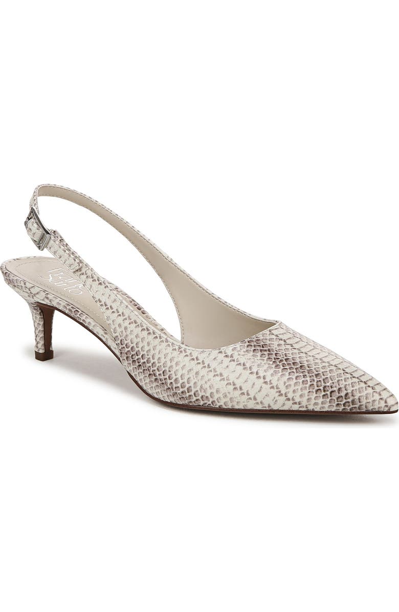 Franco Sarto Kate Slingback Kitten Heel Pump, Main, color, Grey
