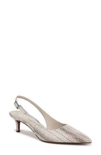 Franco Sarto Kate Slingback Kitten Heel Pump In Grey