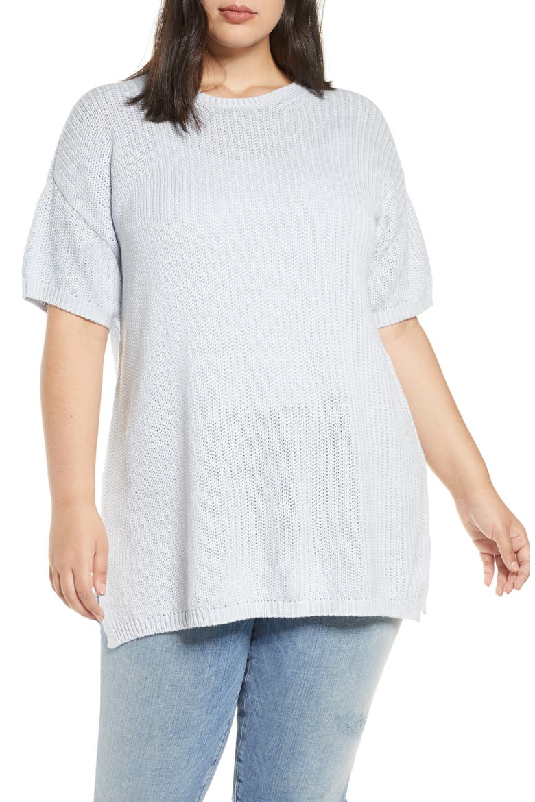 Crewneck Tunic Top, Main, color, RAIN