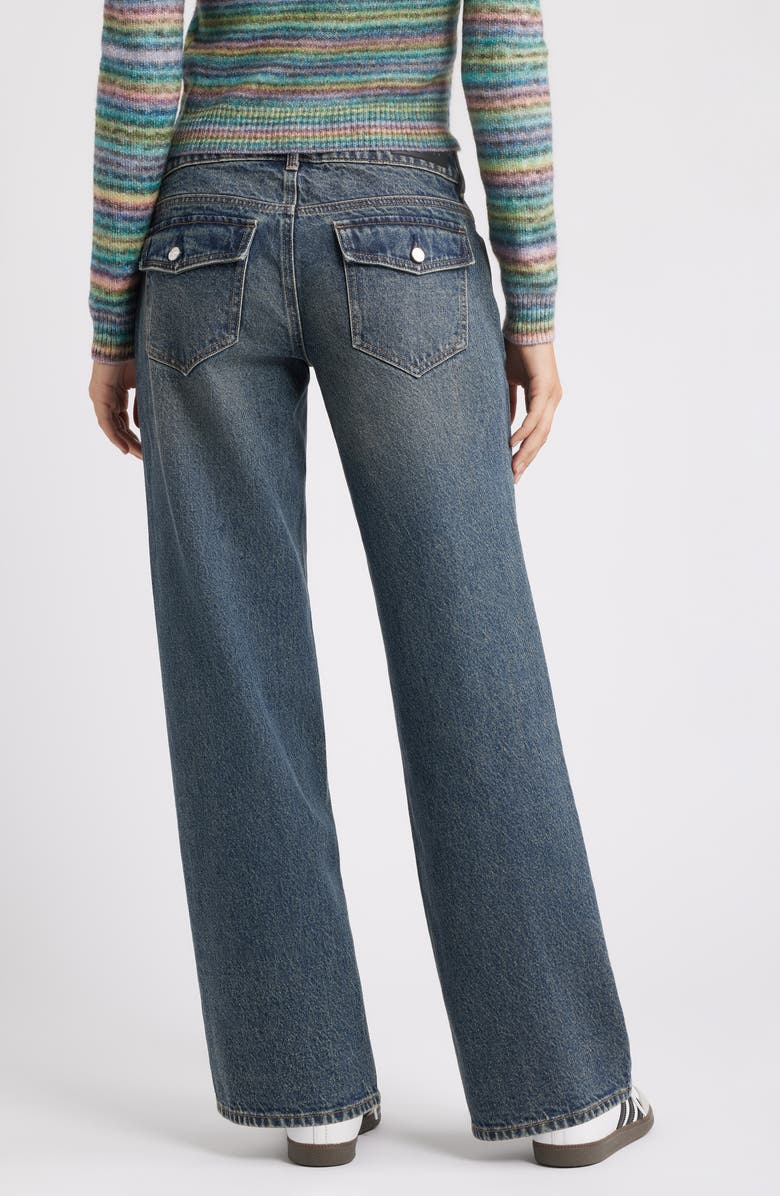 PacSun Zoe Girlfriend Jeans, Alternate, color, Dark Indigo
