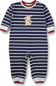 Florence Eiseman Stripe Knit Longall With Holiday Lights Dog