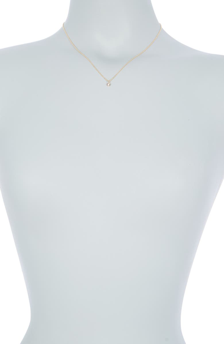 RON HAMI 14K Yellow Gold Bezel Solitaire Diamond Pendant Necklace - 0.05 ctw, Alternate, color, Yellow Gold/Diamond