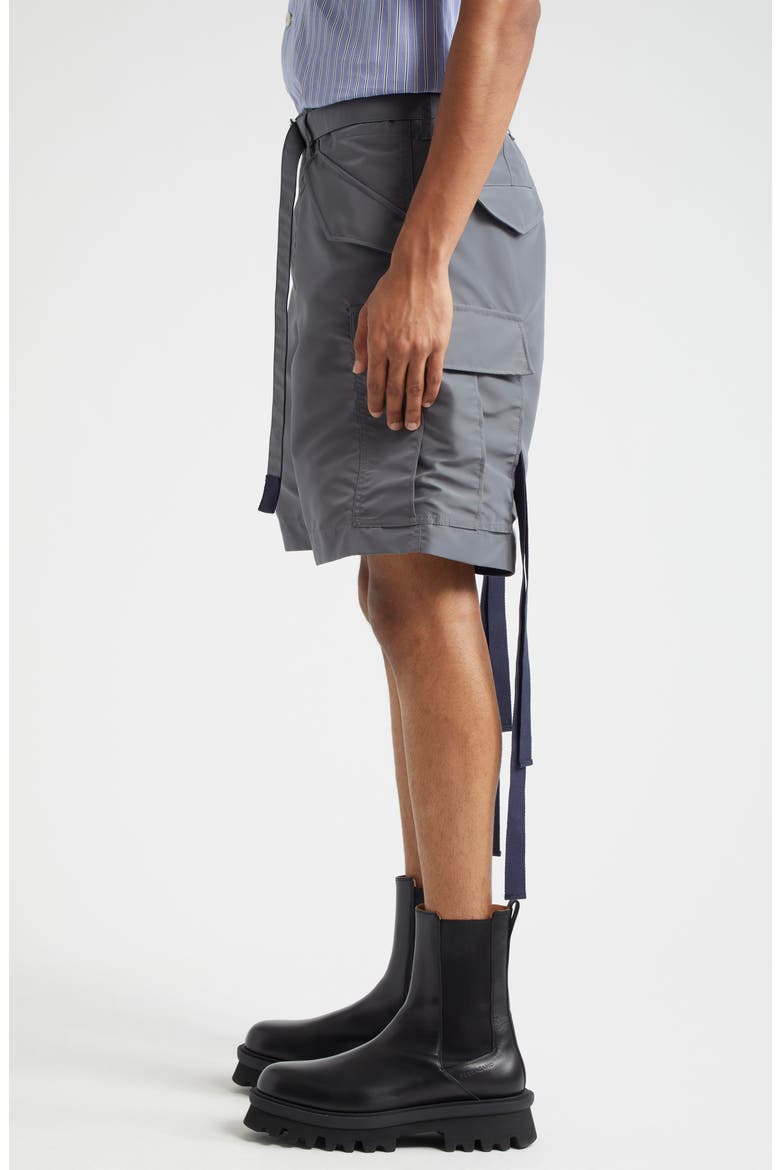 Nylon Twill Cargo Shorts, Alternate, color, GRAY