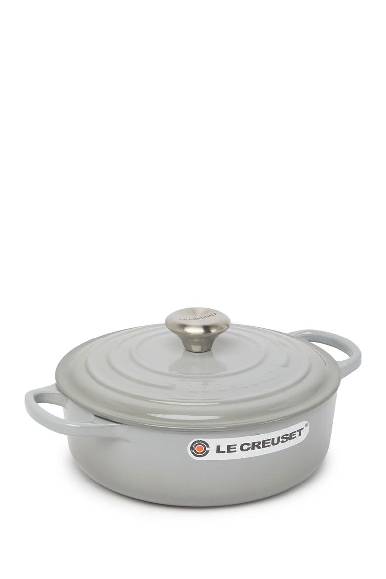 Round Wide Dutch Oven - 3.5 Quart, Main, color, MIST GREY
