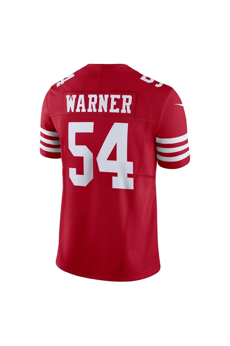 Men's Nike Fred Warner Scarlet San Francisco 49ers Vapor F.U.S.E. Limited Jersey, Alternate, color, Scarlet