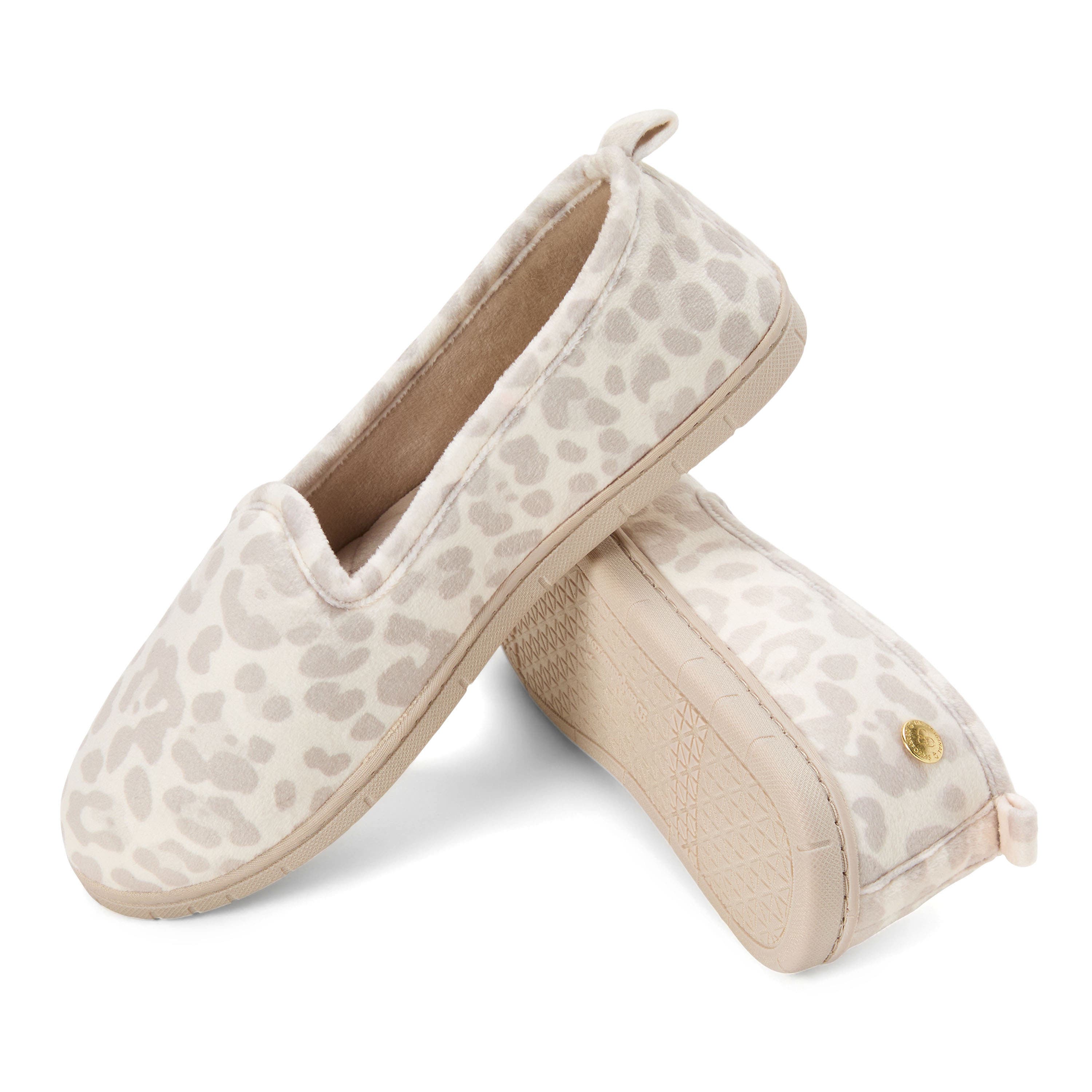 Rachel Velour Closed Back Slipper, Alternate, color, MUSLIN LEOPARD