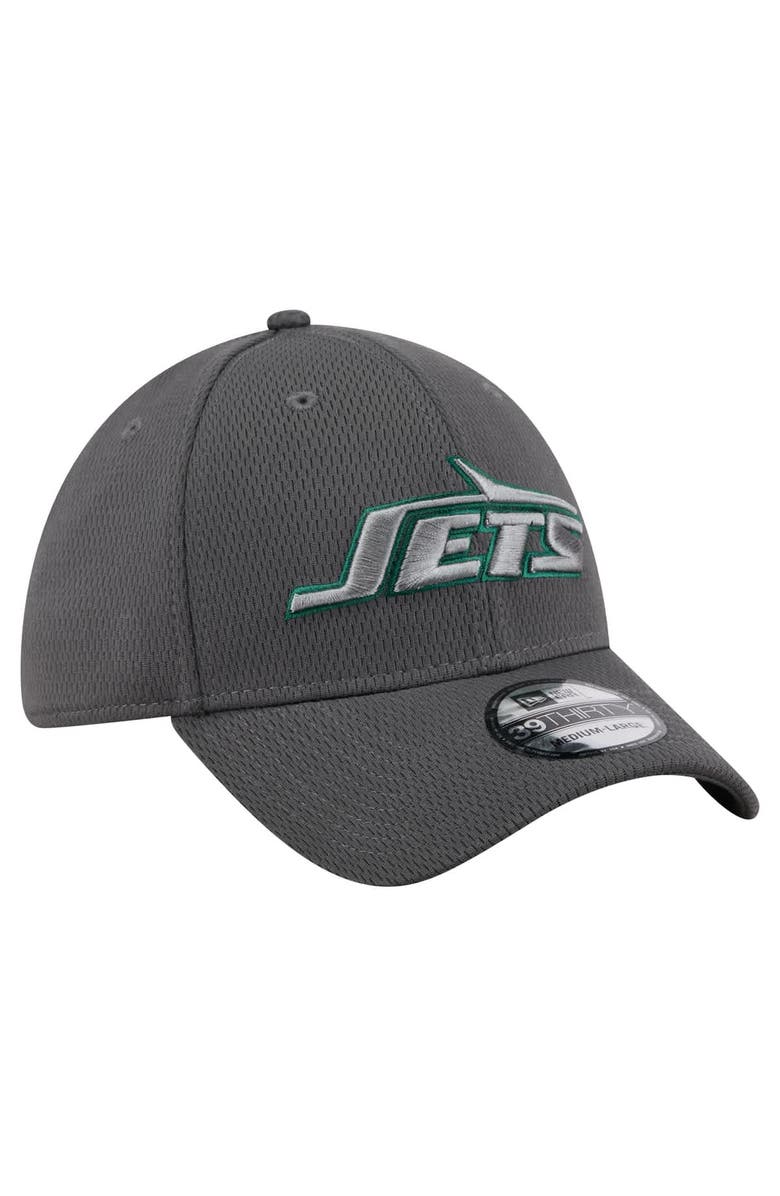 New Era Men's New Era Graphite New York Jets  Main 39THIRTY Flex Hat, Alternate, color, 