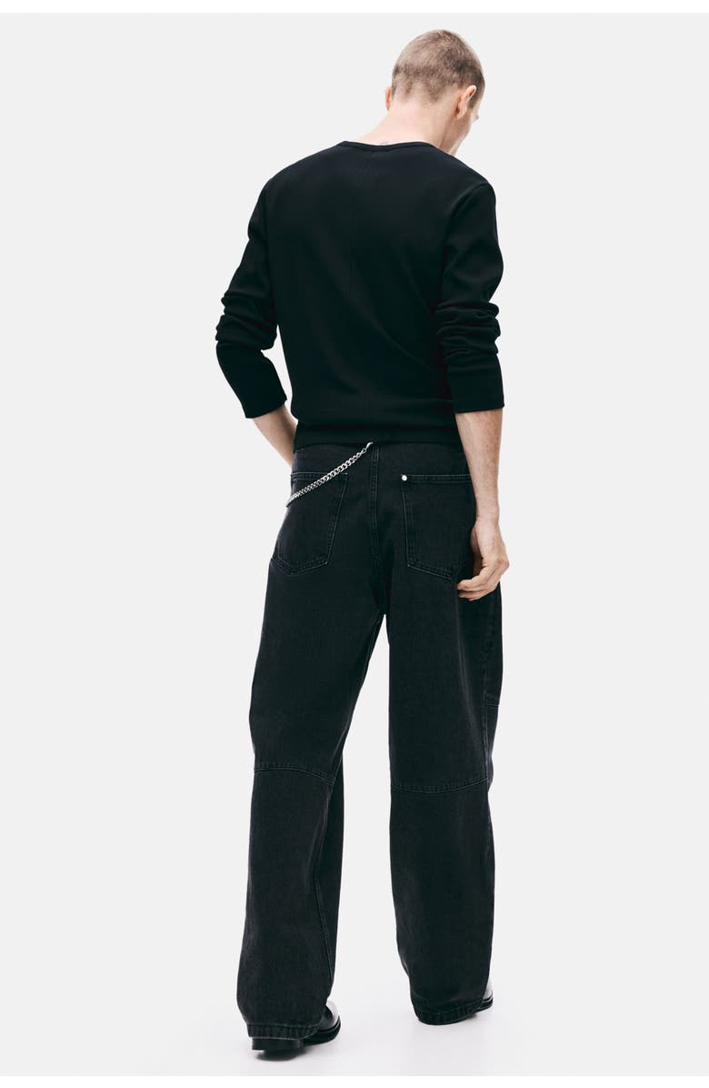 H&M Baggy Darted Jeans, Alternate, color, Black