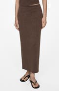 MANGO Knit Column Maxi Skirt