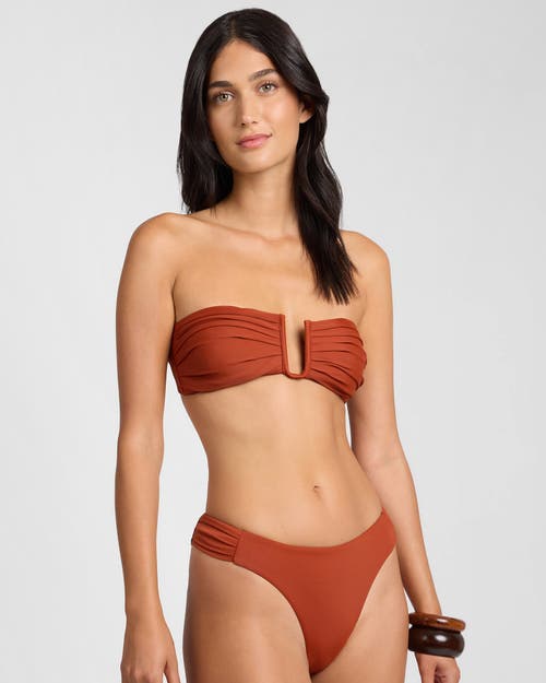 Onia Isla Bikini Top In Brown