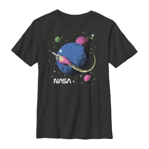 Boy's NASA Retro Rocket Journey  Graphic T-Shirt