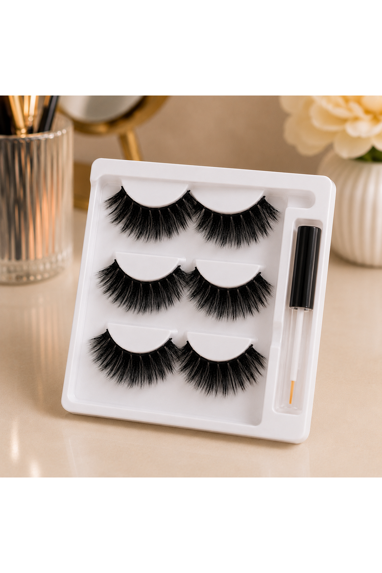 Faux Mink Style False Eyelashes Extensions, Alternate, color, Black