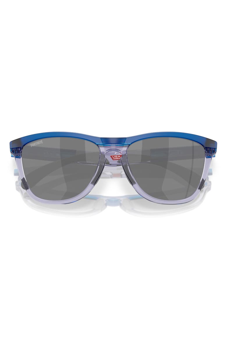 Oakley x Fortnite<sup>™</sup> Brite Bomber Frogskins<sup>™</sup> Range 55mm Prizm<sup>™</sup> Polarized Keyhole Sunglasses, Alternate, color, Black Blue