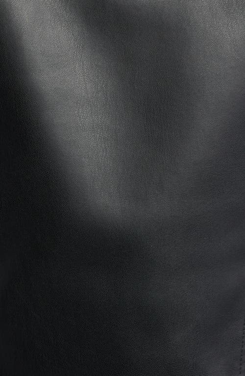 Shop Anne Klein Faux Leather Moto Jacket In Anne Black