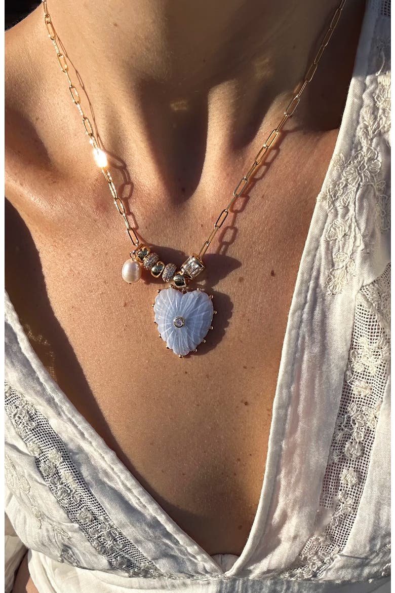 Soirée Necklace, Alternate, color, BLUE LACE