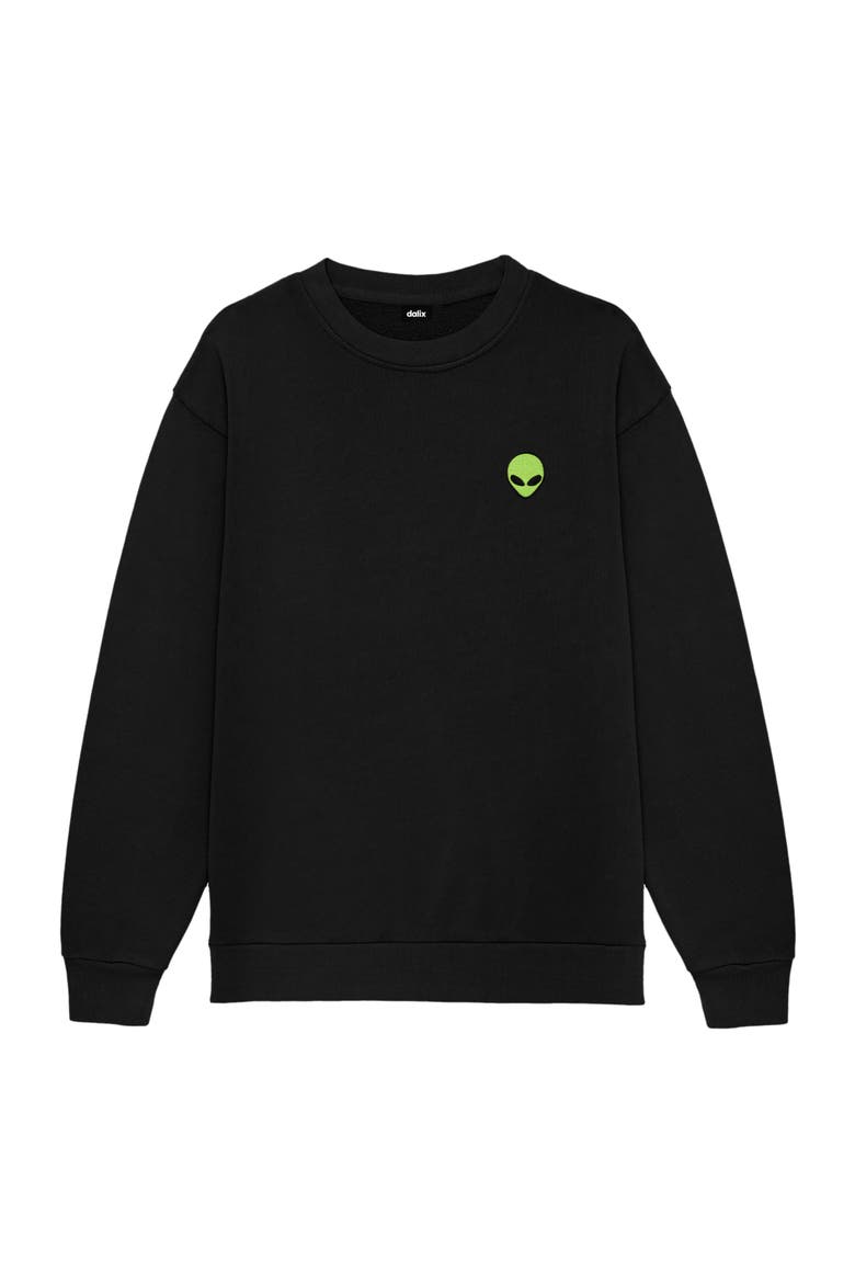 Alien Heavyweight Relaxed Mens Sweatshirt, Main, color, Black
