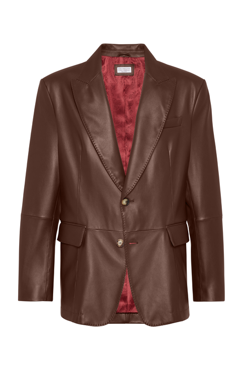 ジャケット BRUNELLO CUCINELLI MV4047398 Jackets Giacca M/l Con Cinta Men's Brunello Cucinelli Leather & Faux Leather Jackets