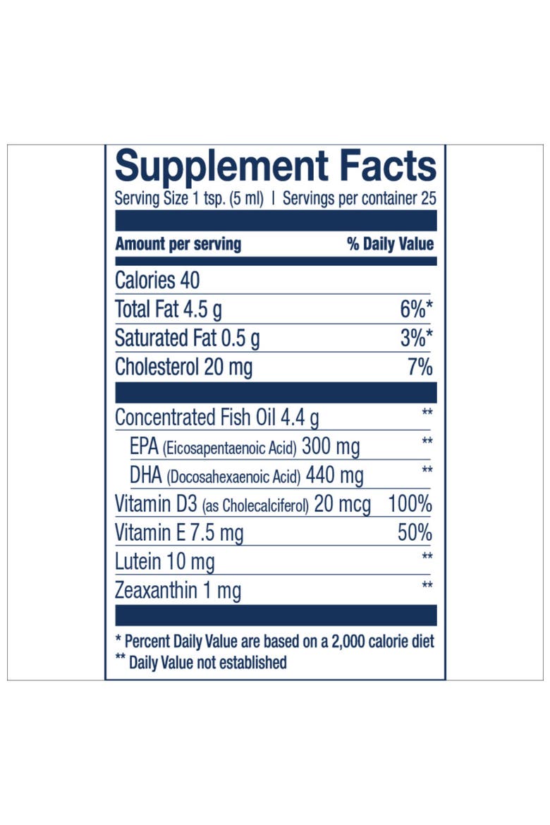 Cod Liver Oil - Orange Flavored Omega-3 Fish Oil Supplement - 765Mg(25 Servings), Alternate, color, None