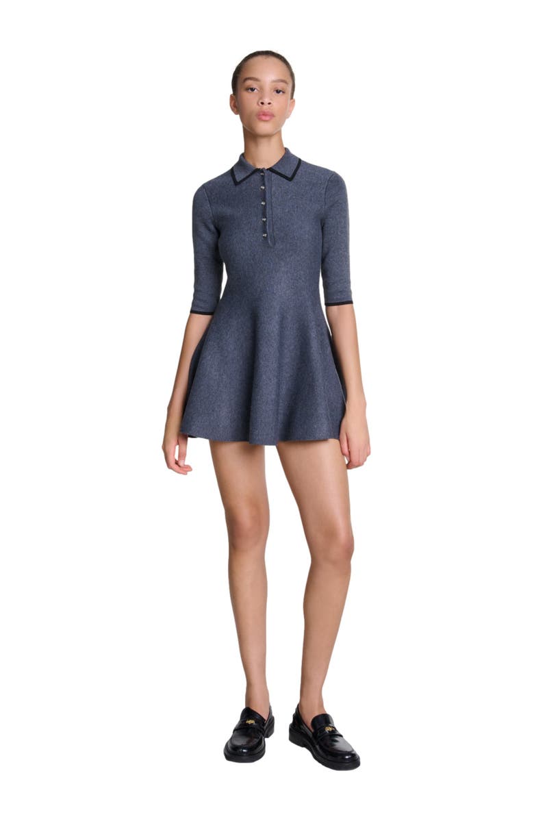 maje Mini knit dress, Main, color,