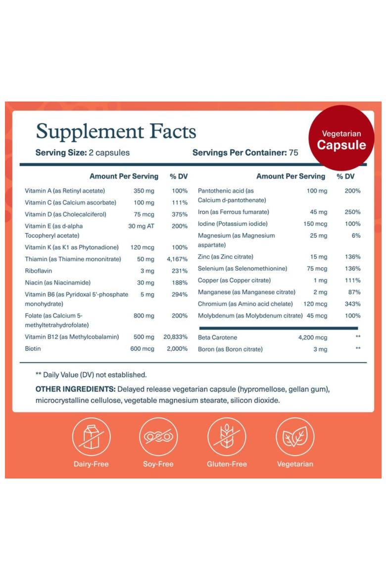 High Potency Multi GLP-1 Support Multivitamin Capsules 150 Vegetarian Capsules, Alternate, color, None