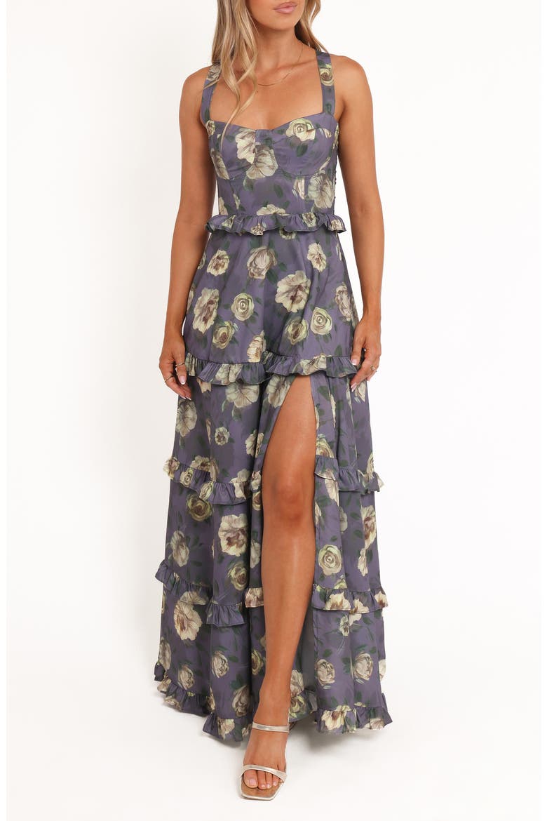 Lillee Floral Tiered Maxi Dress, Main, color, LAVENDER FLORAL