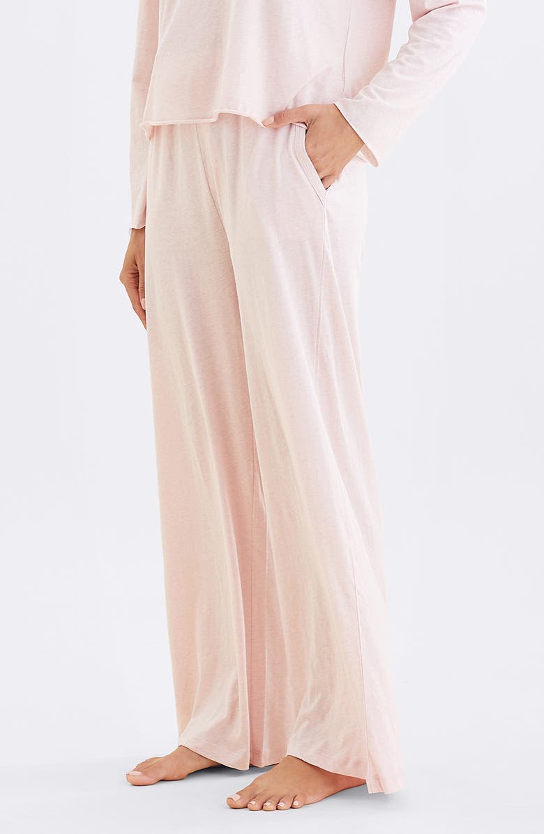 Papinelle Jada Organic Cotton Pajama Pants, Alternate, color, Pink