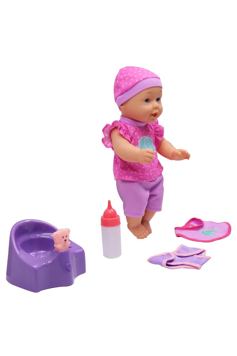 12" Baby Doll with Musical Potty in Pink, Alternate, color, Multicolored