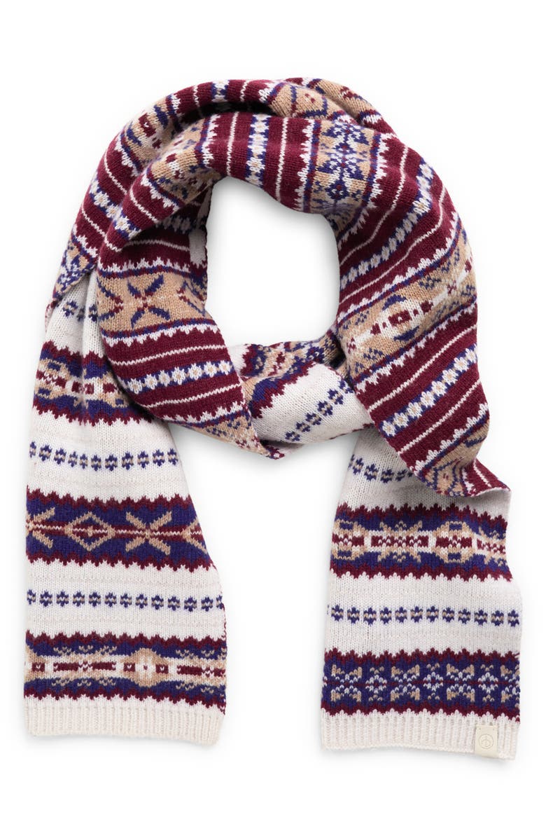 rag & bone Fair Isle Merino Wool Scarf, Main, color, 