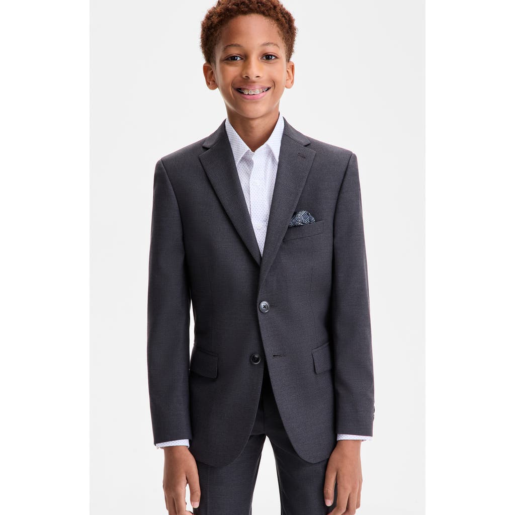 Tallia Kids' Houndstooth Sport Coat In Gray