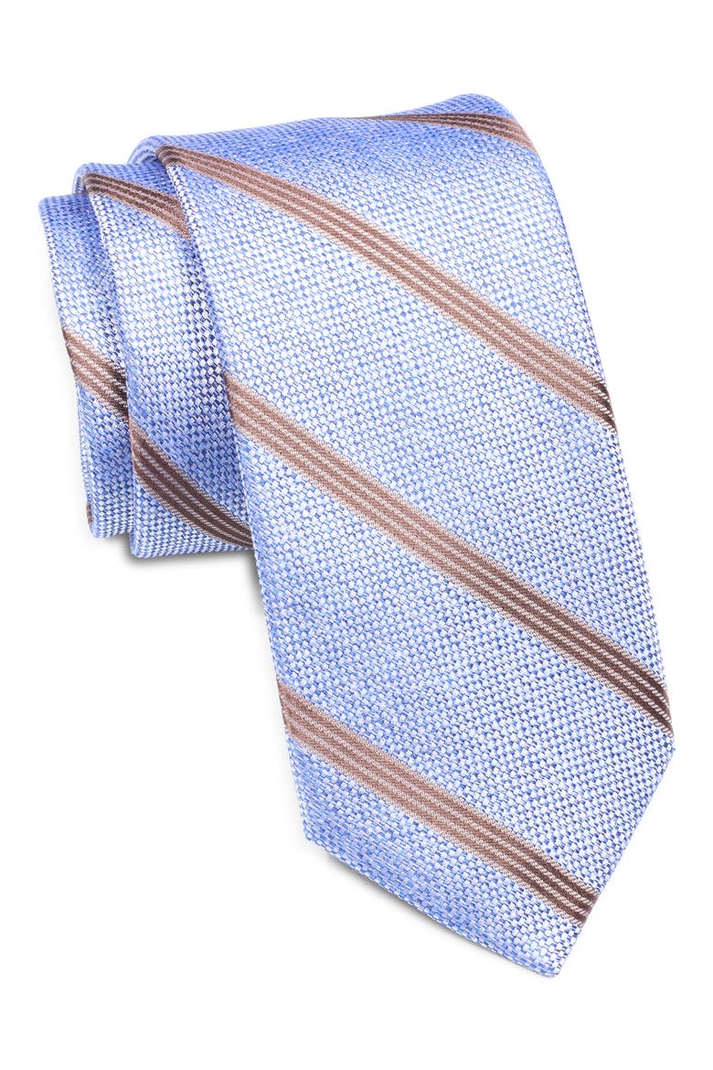 Walsh Stripe Silk Tie, Main, color, TAUPE