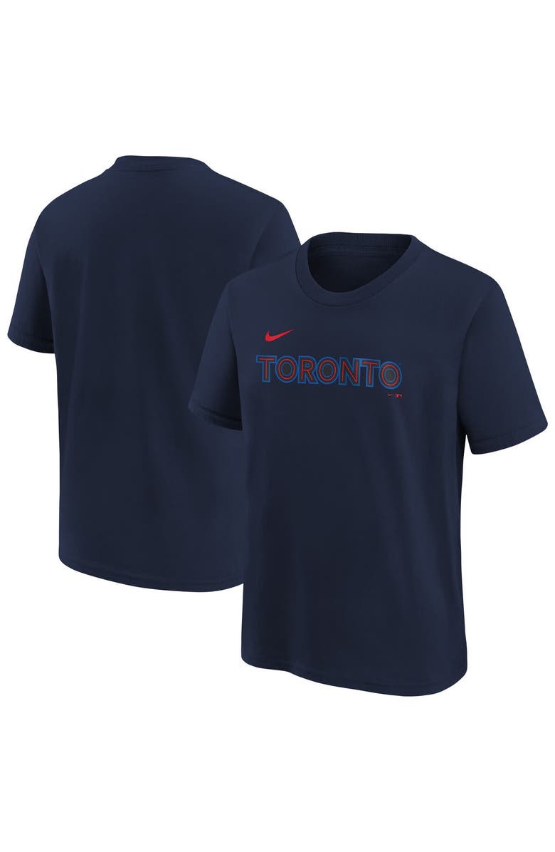 Nike Youth Nike  Navy Toronto Blue Jays City Connect Wordmark T-Shirt, Main, color, 