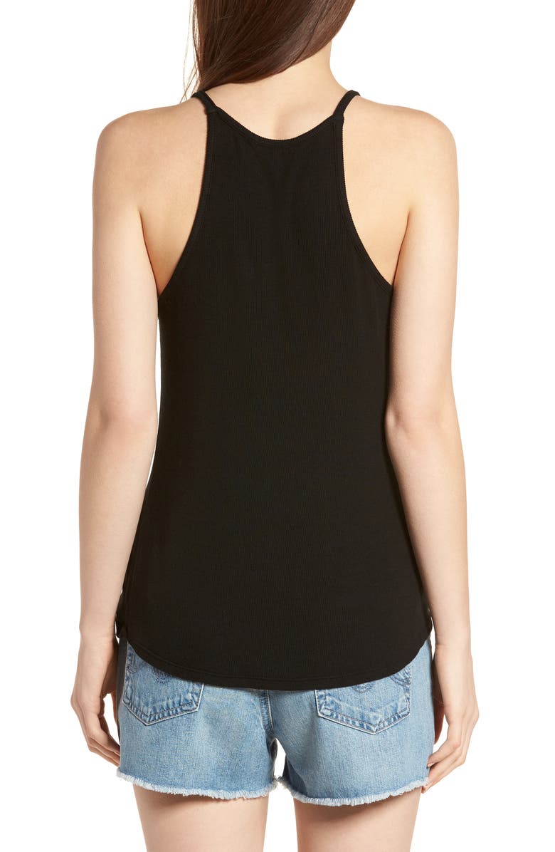 Splendid Ribbed Halter Tank, Alternate, color, 