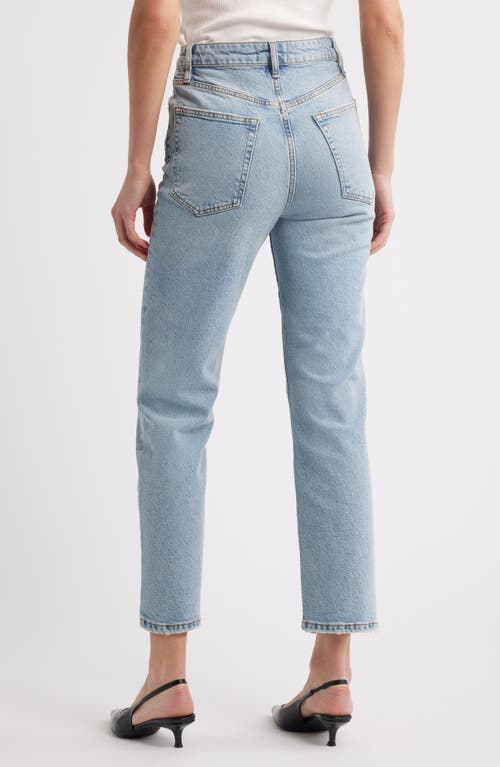 Frame The Ruler High Waist Ankle Straight Leg Jeans In Pink