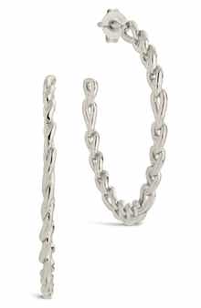 Sterling Forever Rylan Hoop Earrings