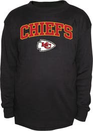 FANATICS Men's Fanatics Black Kansas City Chiefs Big & Tall Thermal Long Sleeve Crew Neck T-Shirt