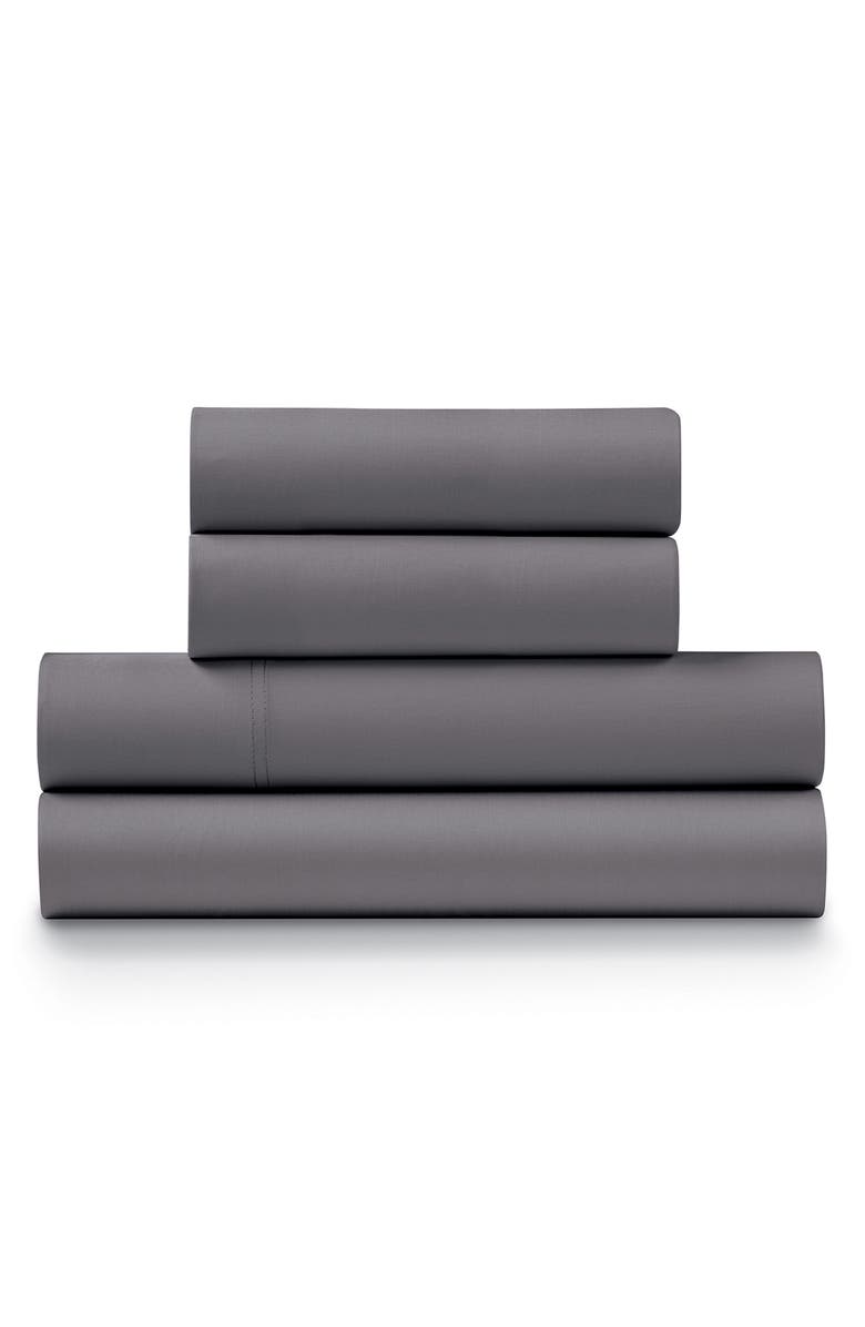 ELLA JAYNE HOME 500 Thread Count Cotton Sateen 4-Piece Sheet Set, Alternate, color, Charcoal