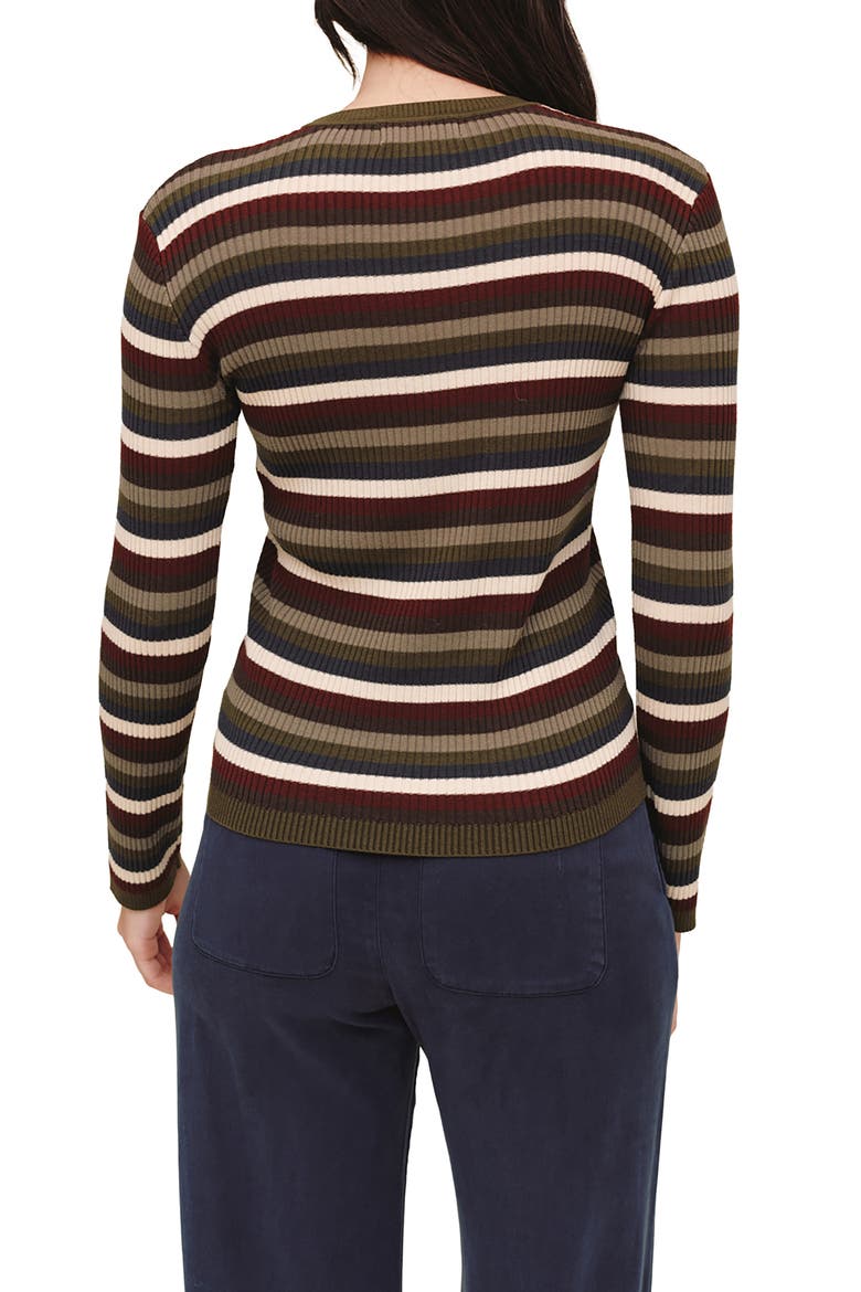 Striped Long Sleeve Top, Alternate, color, HARVEST STRIPE