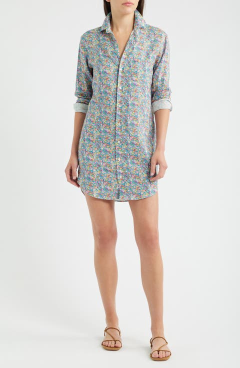 Mary Classic Long Sleeve Linen Shirtdress