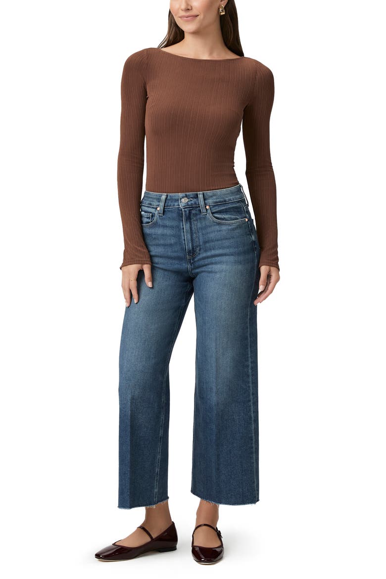 Anessa High Waist Raw Hem Wide Leg Jeans, Alternate, color, LOVEJOY