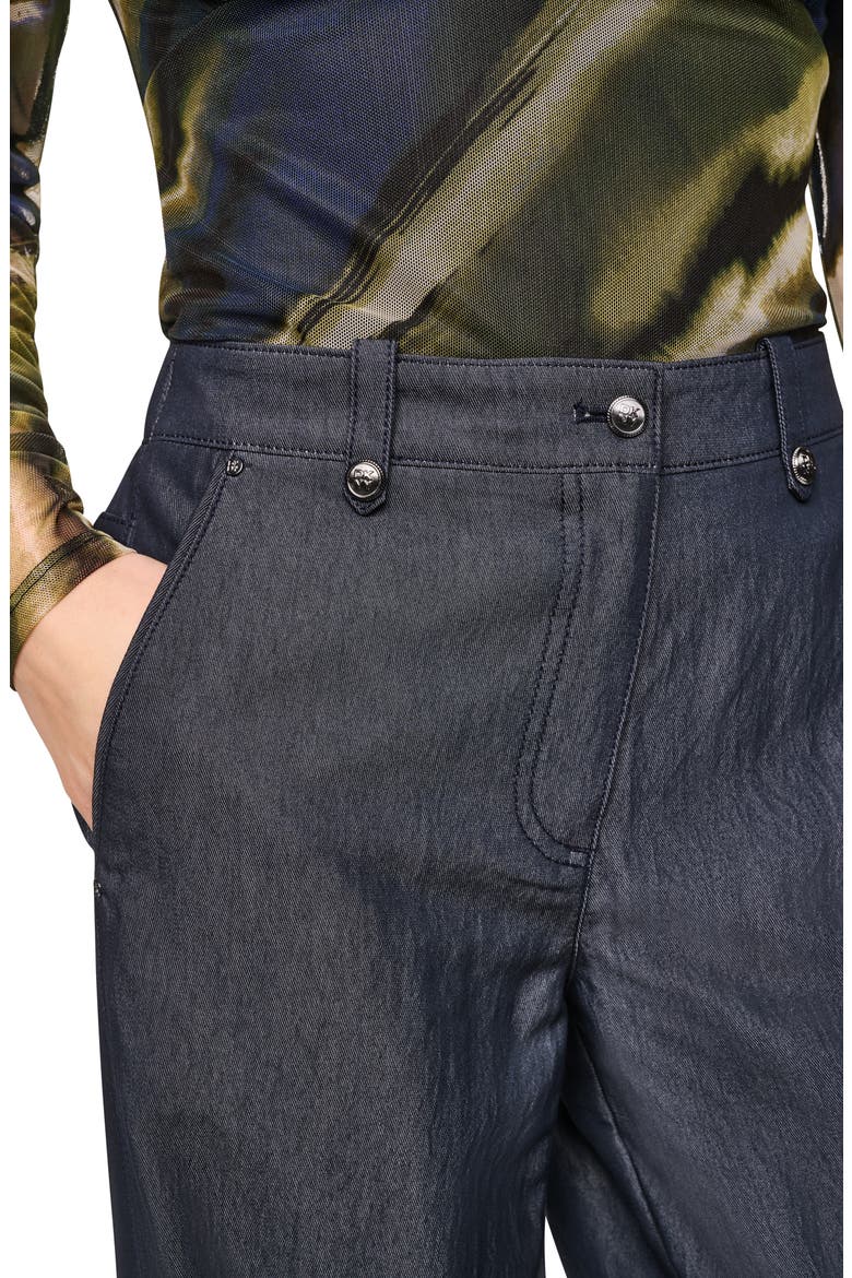 Barrel Leg Sanded Twill Pants, Alternate, color, DARK INDIGO WASH