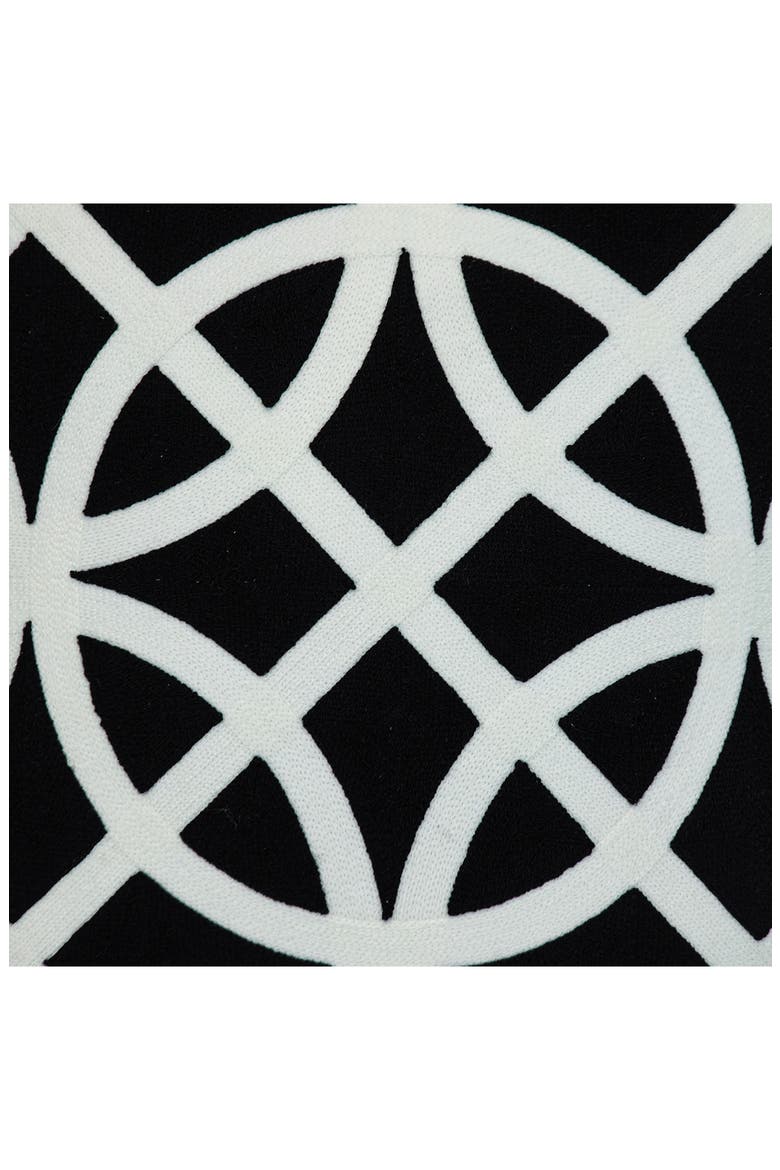 Chano Embroidered Throw Pillow, Alternate, color, BLACK