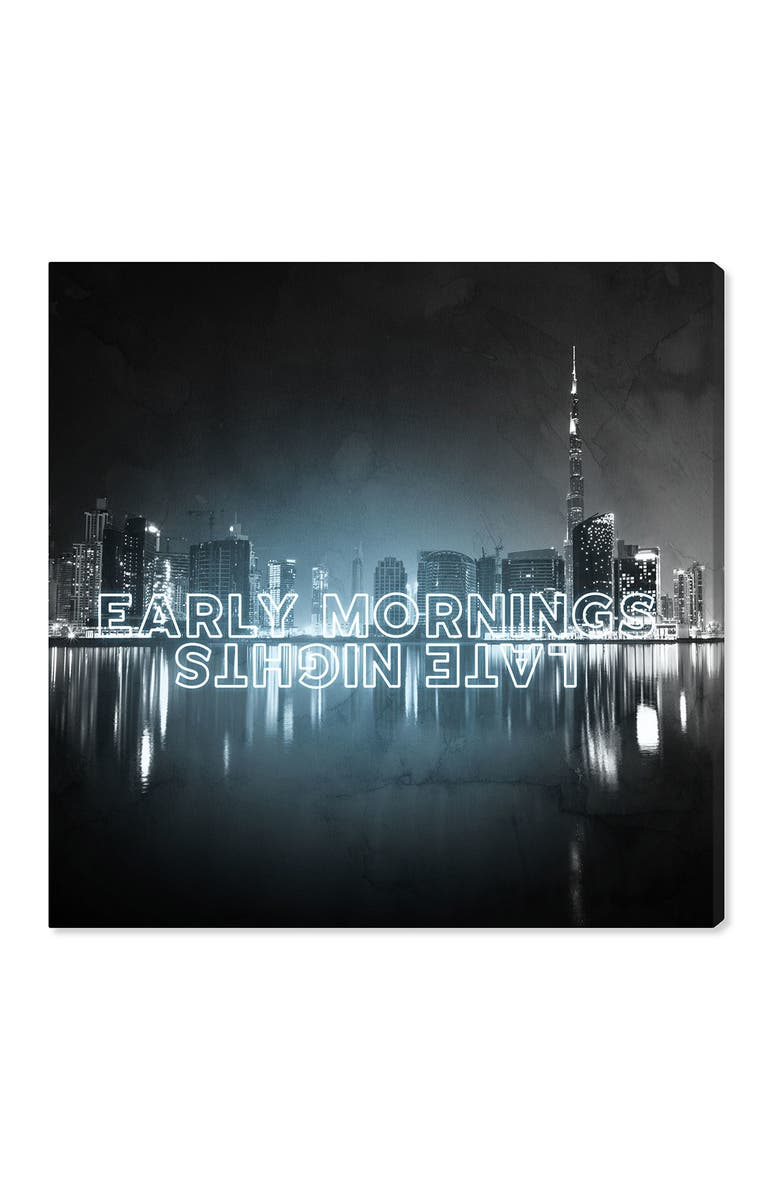 Wynwood Studio Early Morning Late Nights Black Wall Art, Alternate, color, 
