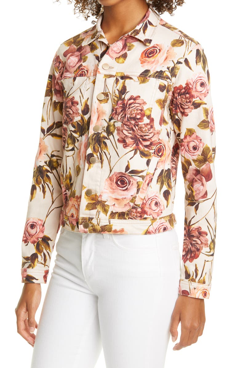 L'AGENCE Celine Floral Print Jacket, Alternate, color,