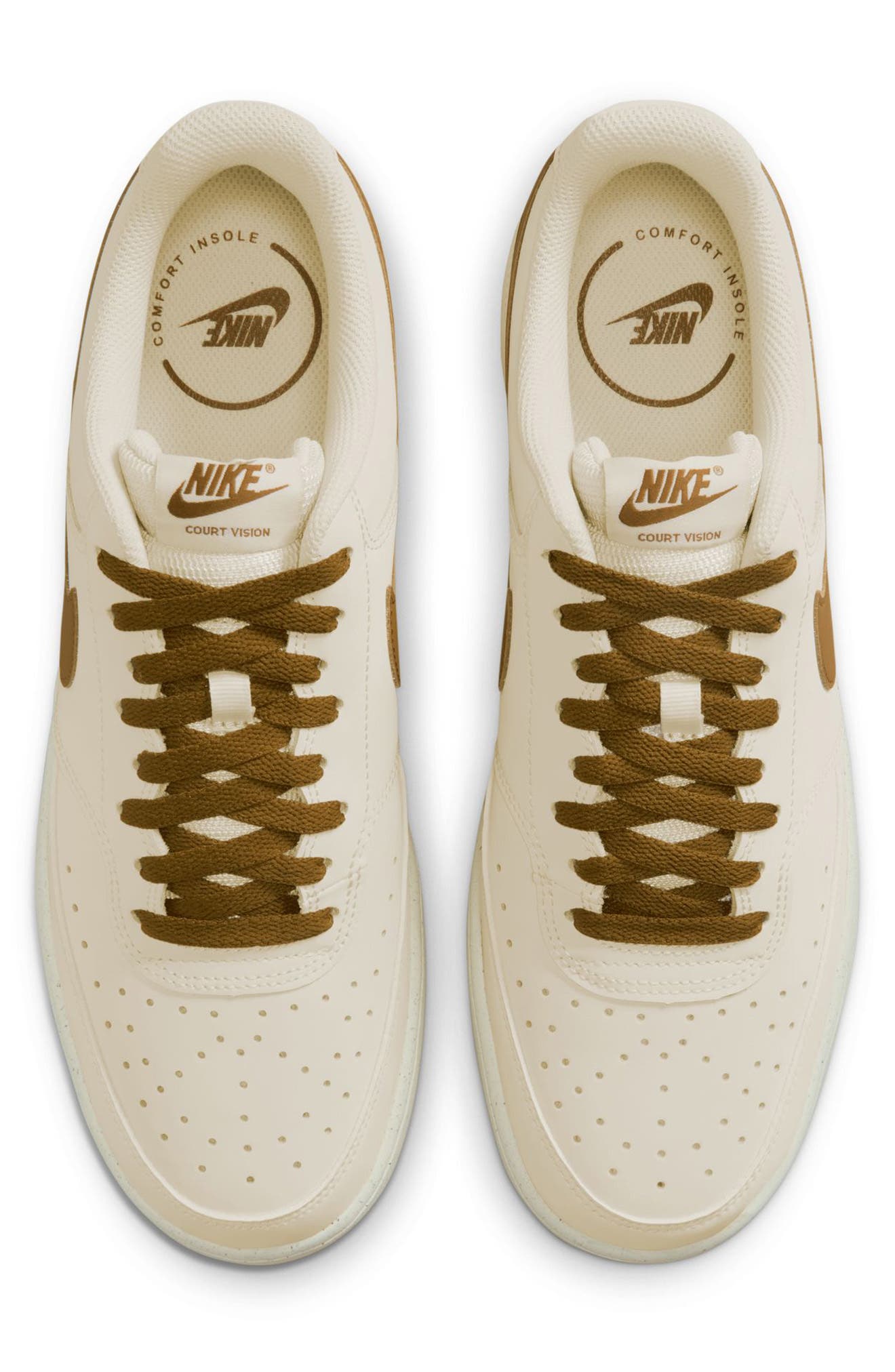 Court Vision Low V2 Sneaker, Alternate, color, PALE IVORY/ GOLDEN HOPS