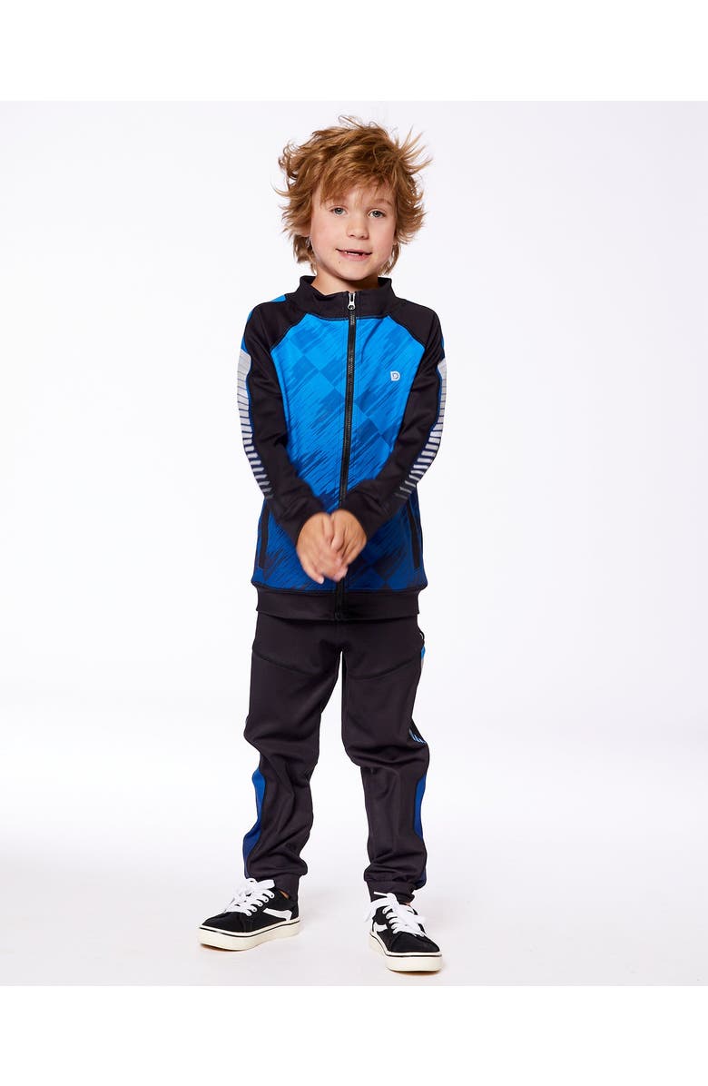 Deux par Deux Boy's Athletic Pants Blue And Black, Alternate, color, Blue And Black